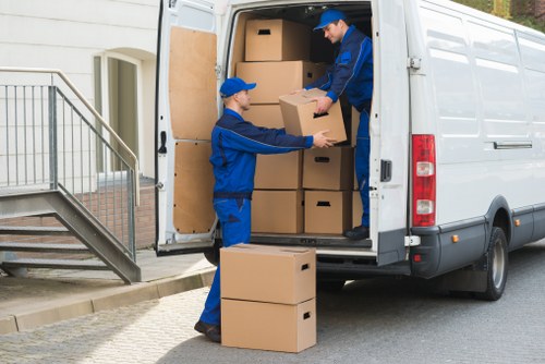 Professional movers handling a local property relocation in West London
