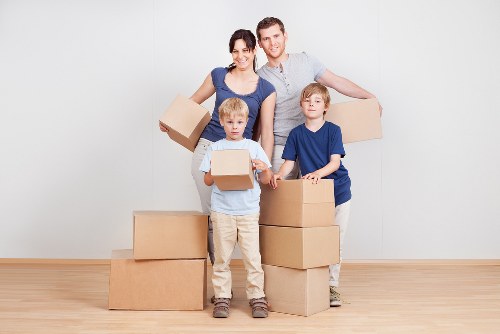 Man and van moving service in Hammersmith with packed boxes