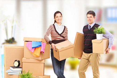 Preparation scene for a residential or office move in Hammersmith