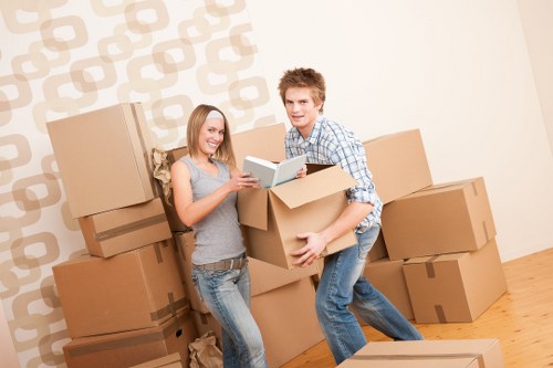 Loading furniture and boxes for a local man and van move